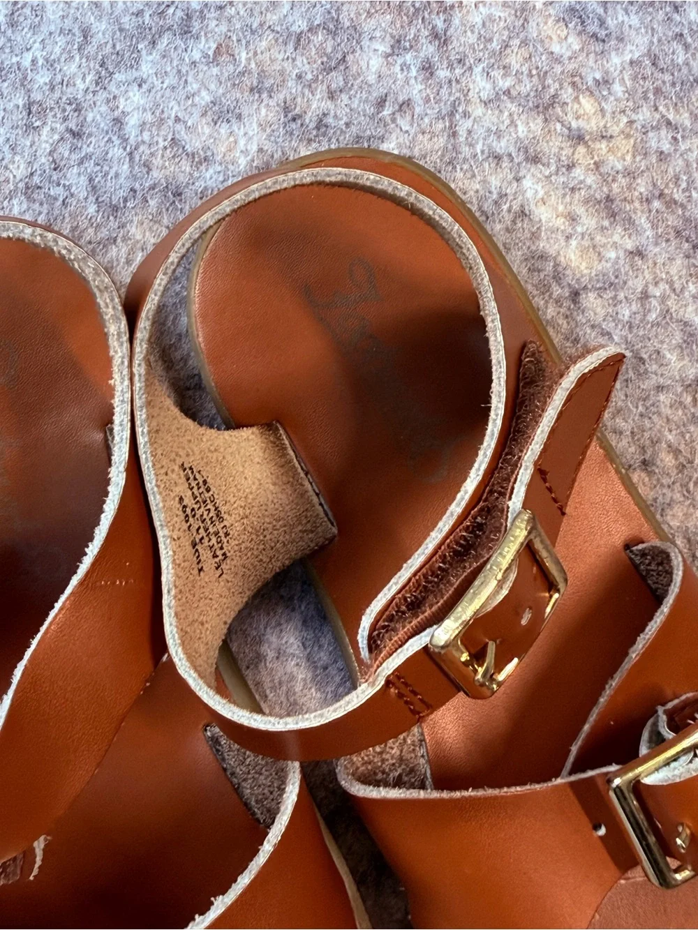 FootMates Kids Brown Leather Buckle Sandals with Straps Size 11 Girls Foot Mates